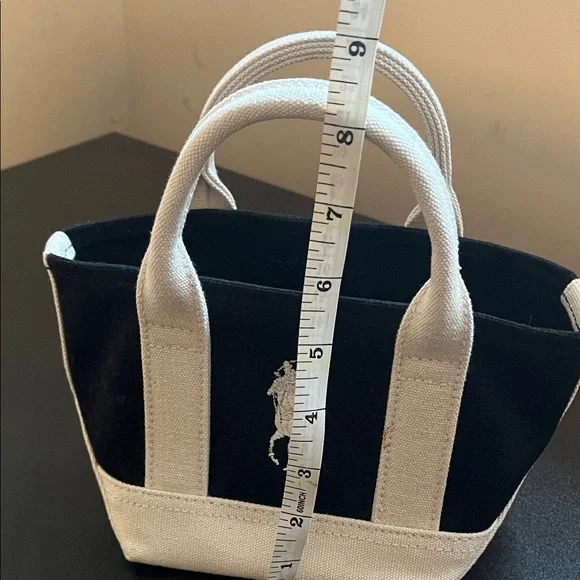 Ralph Lauren Black and White Canvas Tote - Picture 7 of 7